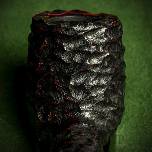 Peterson of Dublin Rusticated Pub Briar Smoking Pipe - Large Billiard