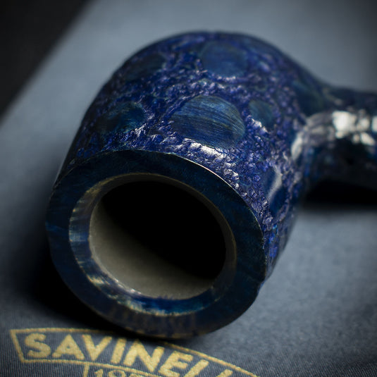 Savinelli Alligator Blue 6mm Briar Smoking Pipe - Shape 114