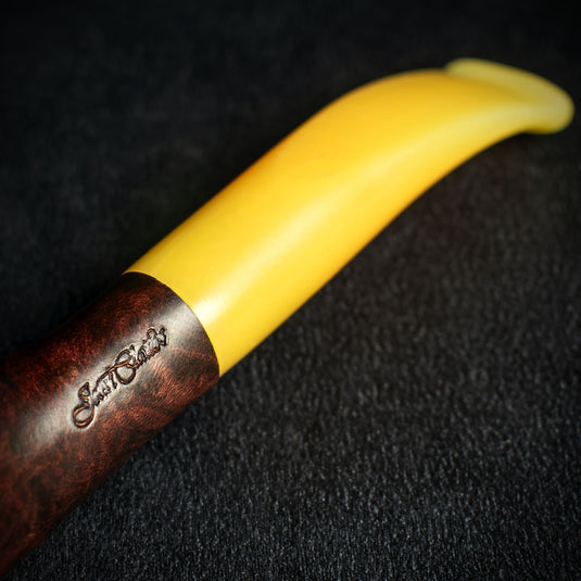 Jean Claude 9mm Yellow Tortoise Shell Briar Smoking Pipe - Shape 51