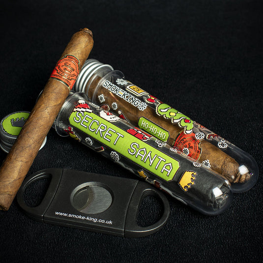 Secret Santa Cigar Gift Tube with Smoke-King cigar cutter