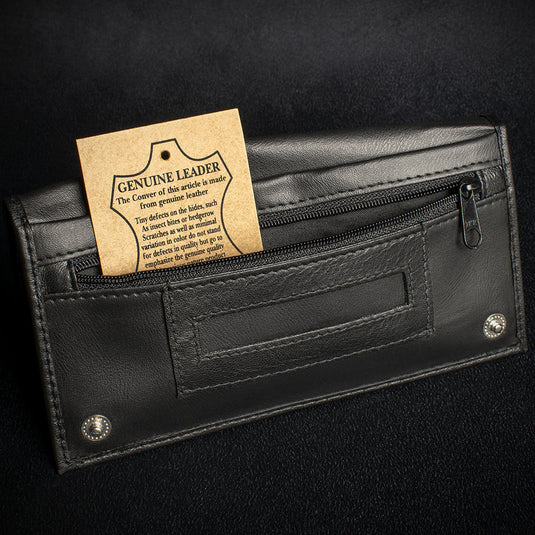 Black Leather Handroller's Wallet