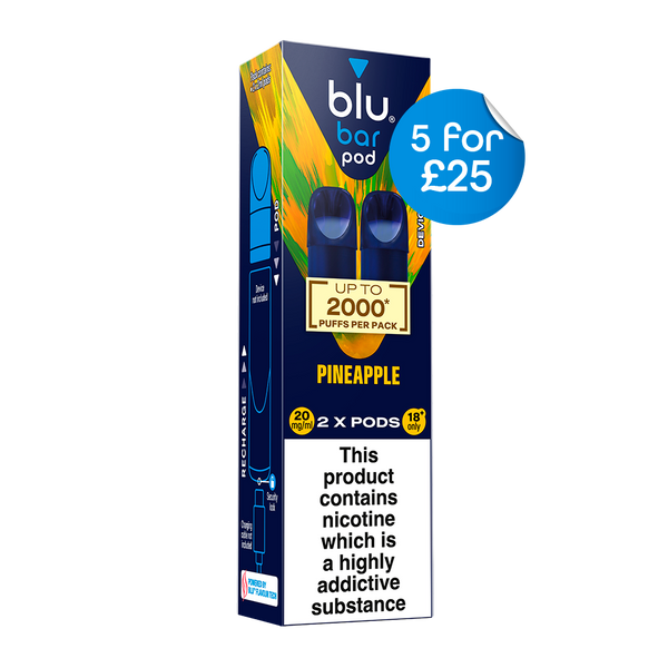 Blu Pre-Filled Replacement Vape Pods 20mg/ml 2 Pack - Pineapple