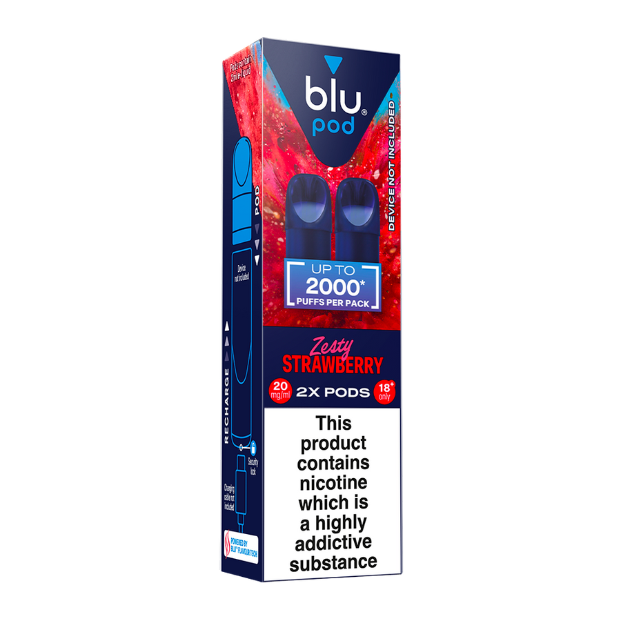 Blu Kit Vape Pods 20mg 2 Pack- Zesty Strawberry