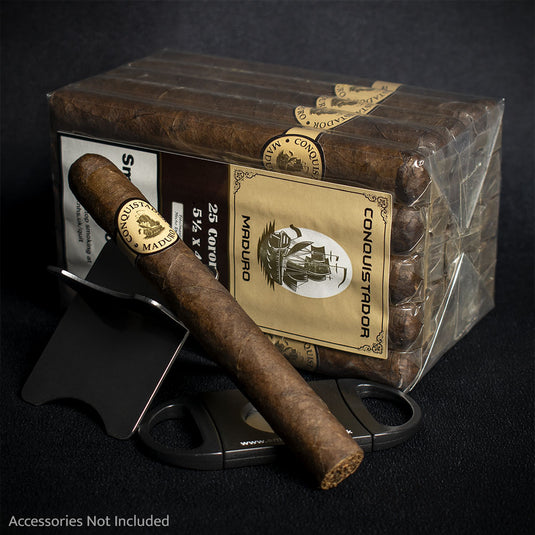 Conquistador Corona Maduro Cigars - Bundle of 25