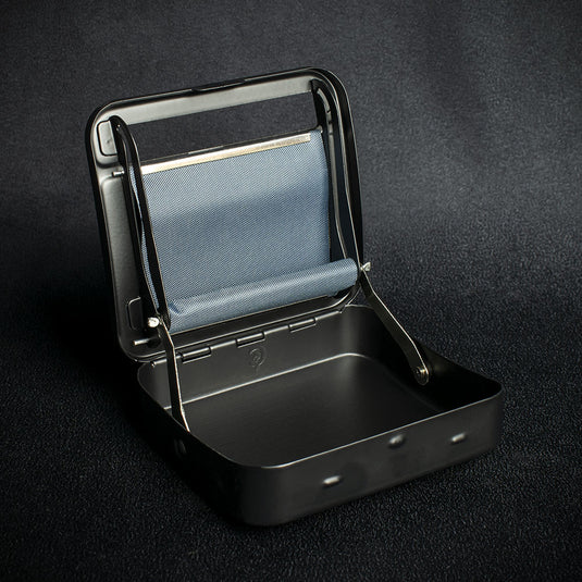 "Cool" Adjustable Black Metal Automatic Rolling Box - Cloth Blind