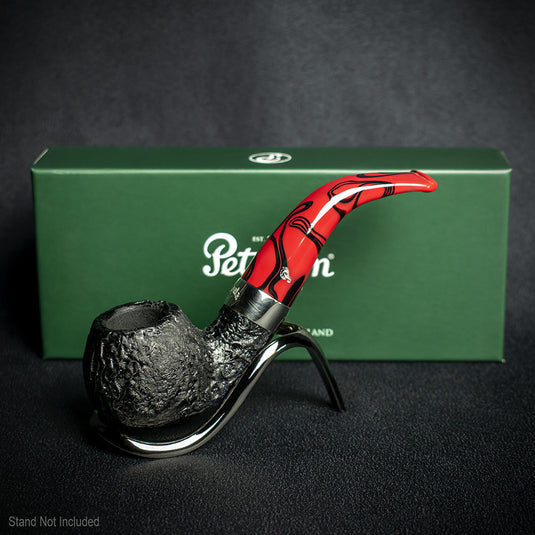 Peterson of Dublin Dracula Sandblasted Briar Smoking Pipe - Shape No.03