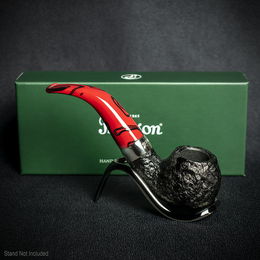 Peterson of Dublin Dracula Sandblasted Briar Smoking Pipe - Shape No.03