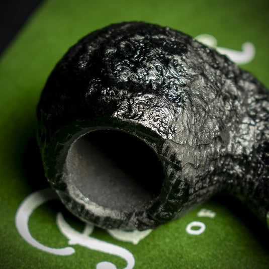 Peterson of Dublin Dracula Sandblasted Briar Smoking Pipe - Shape No.03