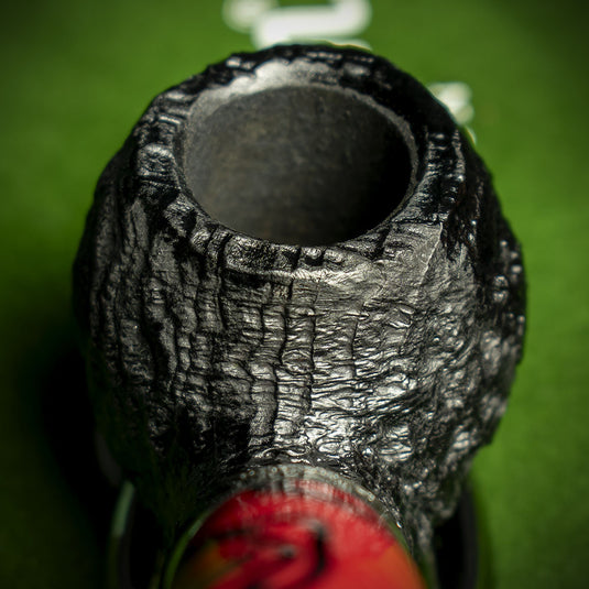 Peterson of Dublin Dracula Sandblasted Briar Smoking Pipe - Shape No.03