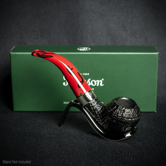 Peterson of Dublin Dracula Sandblasted Briar Smoking Pipe - Shape No.999