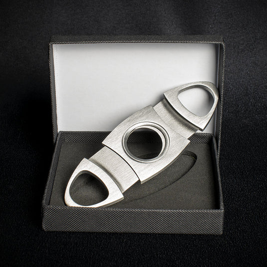 Stainless Steel Double Blade Guillotine Cigar Cutter