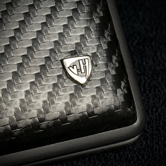 Vom Hofe Cigarette Case Kingsize Black Carbon Weave