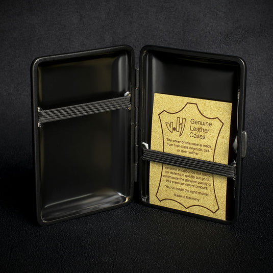 Vom Hofe Cigarette Case Kingsize Brown Suede Leather