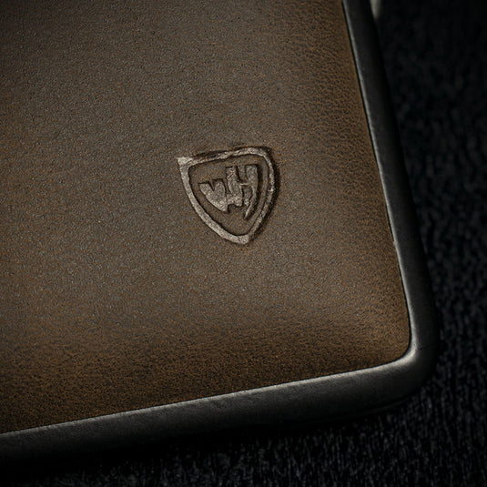 Vom Hofe Cigarette Case Kingsize Dark Brown Suede Leather