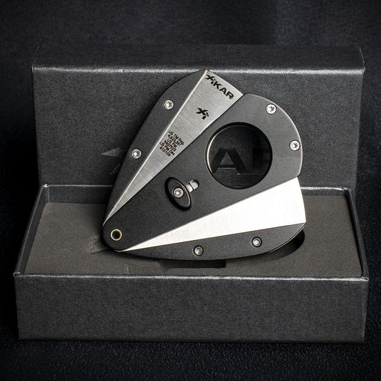 Xikar Xi-1 Black Anodised 100BK Double Blade Guillotine Cigar Cutter
