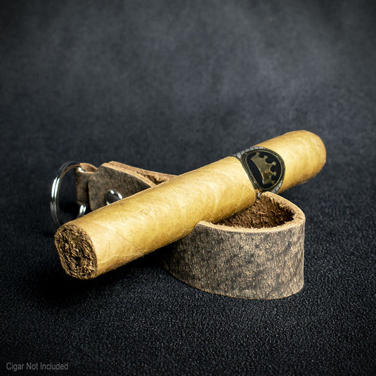 Adorini Leather Cigar & Pipe Rest (with Key Chain)