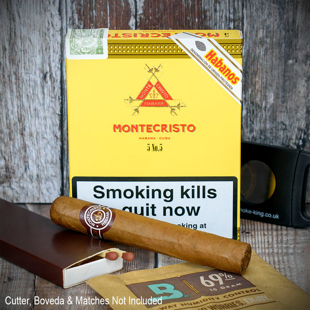 Montecristo No.5 Cuban Cigars - 5 Pack