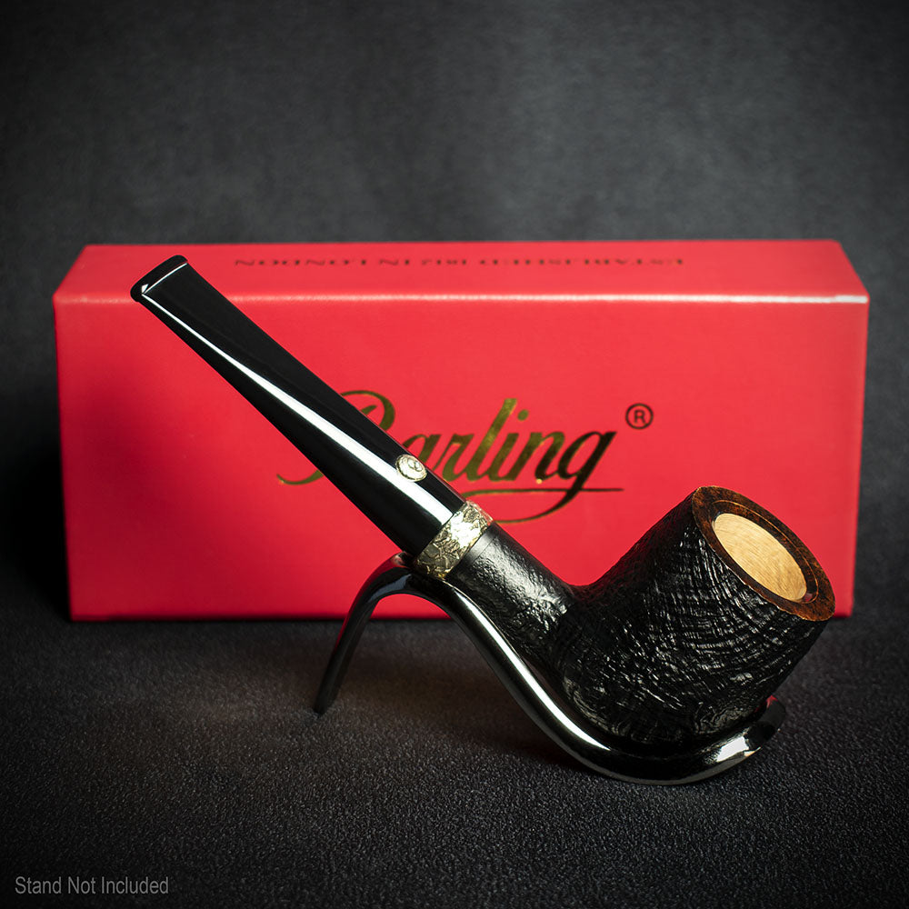 Barling Trafalgar Fossil Briar Pipe - Shape 1812 Smoke-King