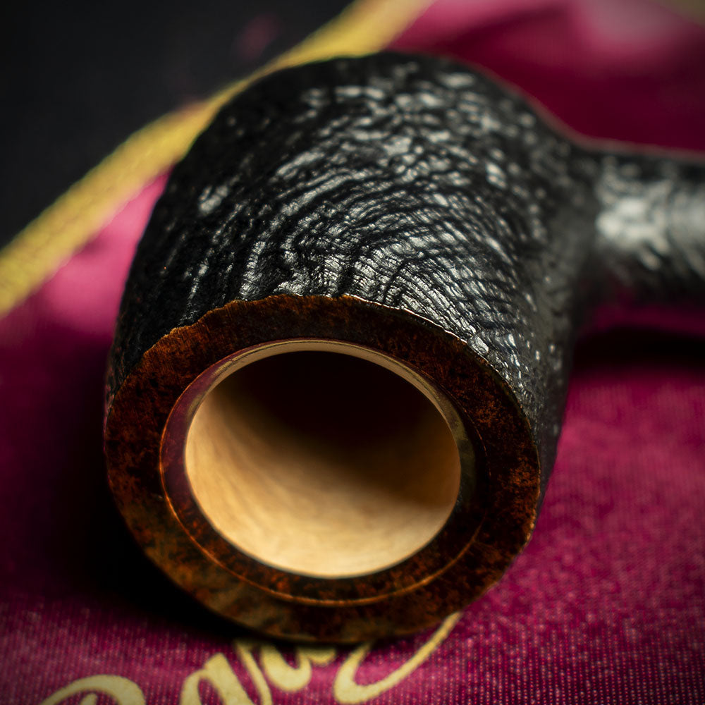Barling Trafalgar Fossil Briar Pipe - Shape 1812 Smoke-King