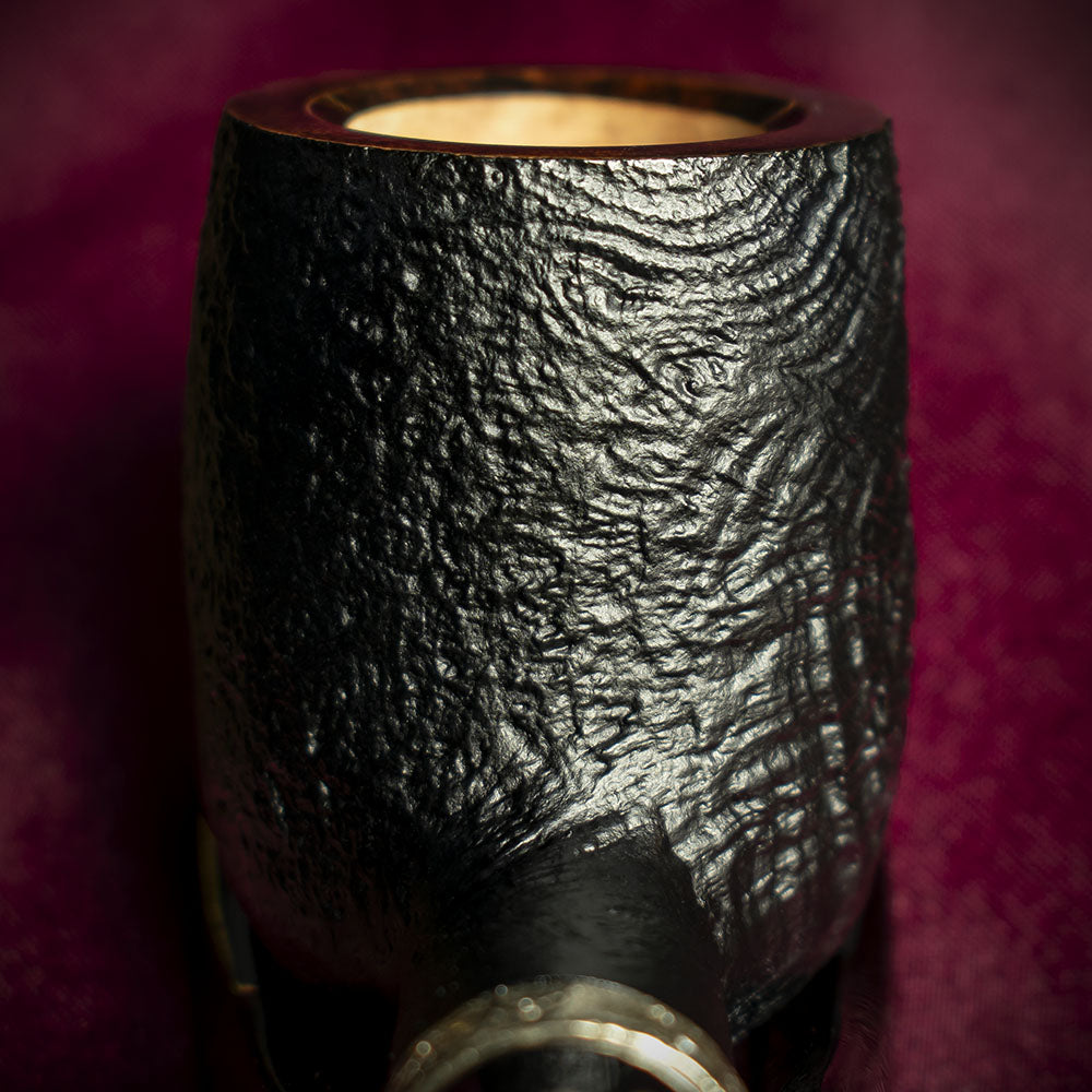 Barling Trafalgar Fossil Briar Pipe - Shape 1812 Smoke-King