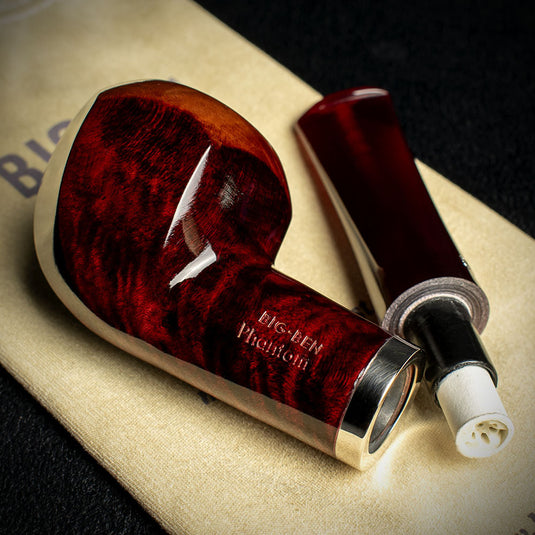 Big Ben Phantom Two Tone Red Polish 9mm Briar Pipe - Shape 495
