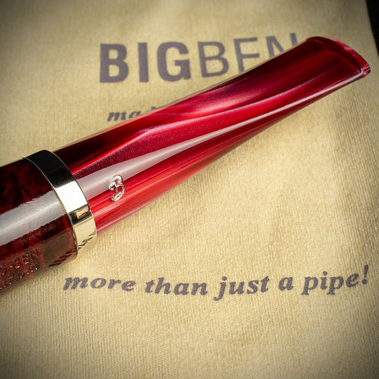 Big Ben Phantom Two Tone Red Polish 9mm Briar Pipe - Shape 495