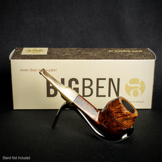 Big Ben Shepherd Tan Polish Horn stem 6mm Briar Pipe  - Shape 457