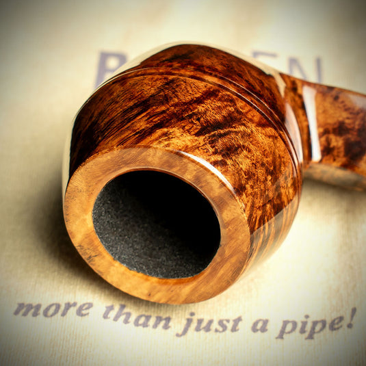 Big Ben Shepherd Tan Polish Horn stem 6mm Briar Pipe  - Shape 457