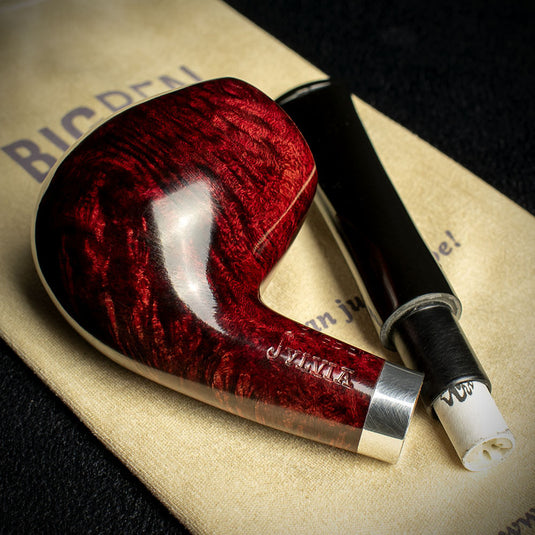 Big Ben Sylvia Two Tone Red Polish 9mm Briar Pipe - Shape 802