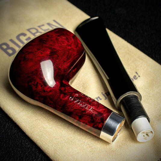 Big Ben Sylvia Two Tone Red Polish 9mm Briar Pipe - Shape 808
