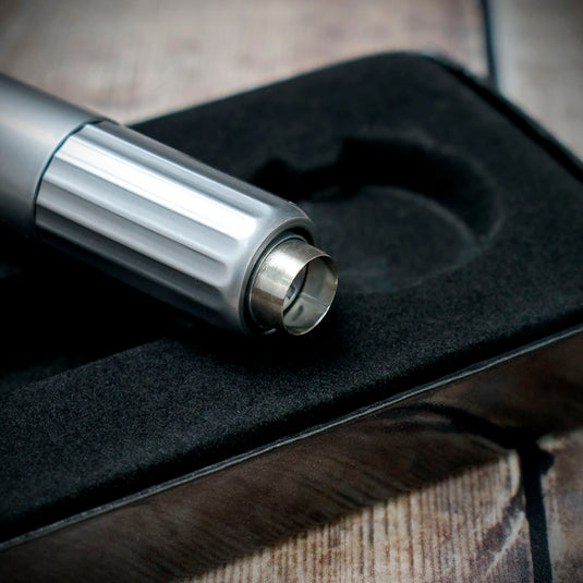 Compact Double Punch Cigar Tool 10mm & 12mm - Satin Silver