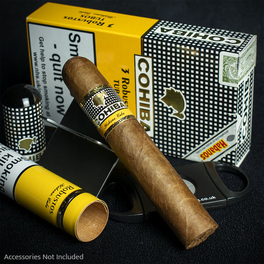 Cohiba Robustos Tubos Cuban Cigars - Pack of 3