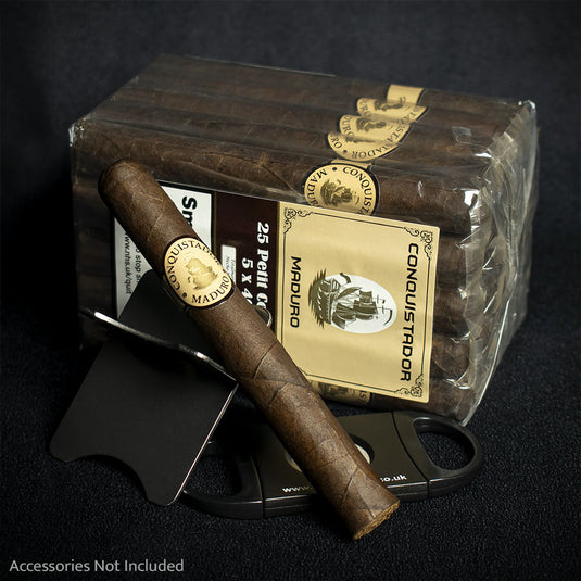 Conquistador Petit Corona Maduro Cigars - Bundle of 25