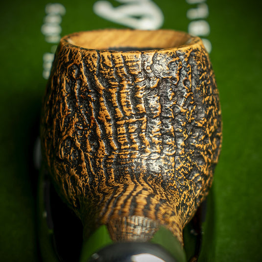 Peterson of Dublin Arklow Sandblasted Briar Smoking Pipe - Shape 87 9mm