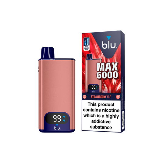 Blu Max 6000 Vape Pod Starter Kit - Strawberry Ice