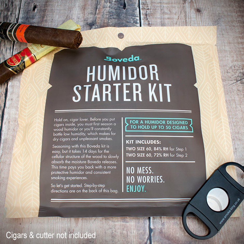 Boveda Humidor Starter Kit Seasoning for up to 50 Cigars