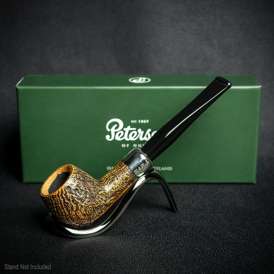 Peterson of Dublin Arklow Sandblasted Briar Smoking Pipe - Shape 87 9mm
