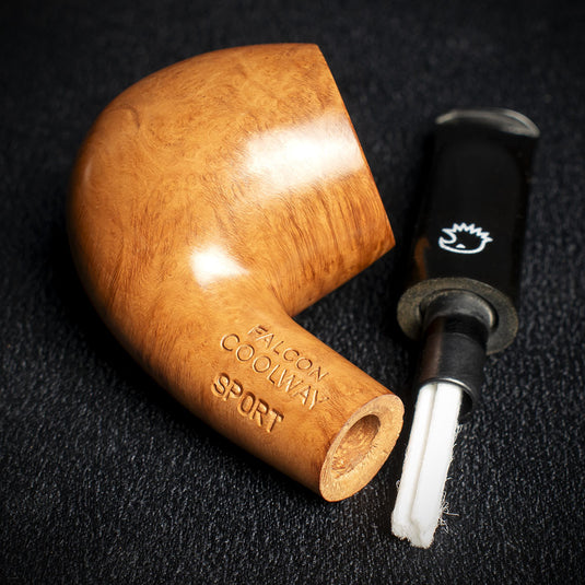 Falcon Coolway Sport Smooth Natural Briar Pipe - 6mm Filter