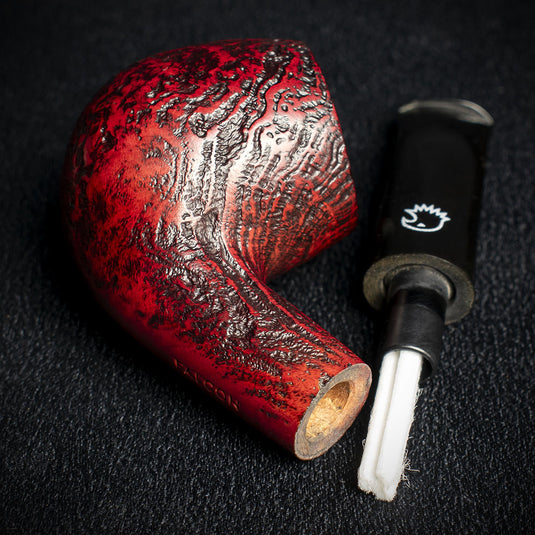 Falcon Coolway Sport Red Matte Sandblast Briar Pipe - 6mm Filter