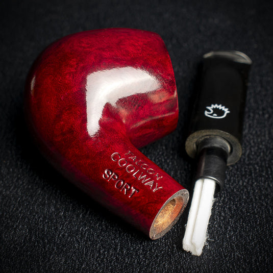 Falcon Coolway Sport Smooth Red Briar Pipe - 6mm Filter