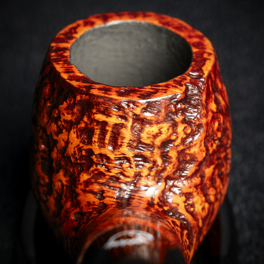 Falcon Coolway Sport Tiger Eye Sandblast Briar Pipe - 6mm Filter