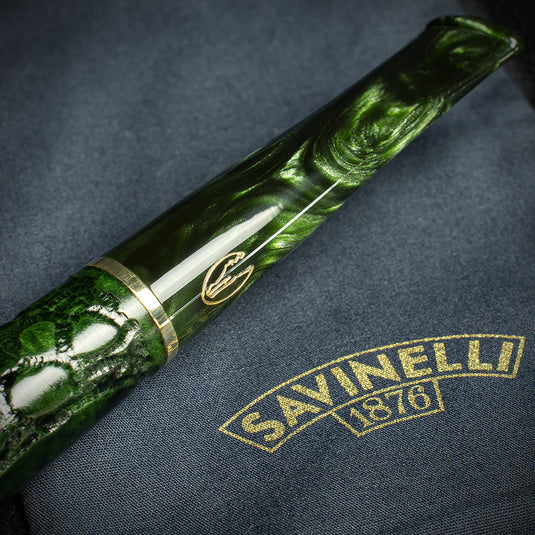 Savinelli Alligator Green 6mm Briar Smoking Pipe - Shape 111