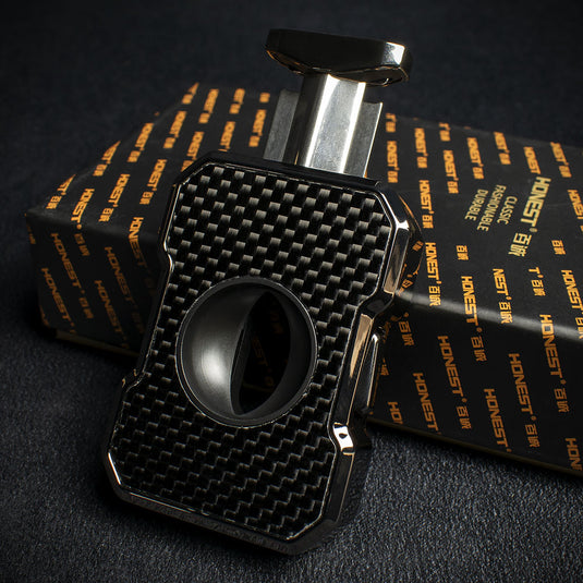Honest "V" Cigar Cutter - Carbon Black