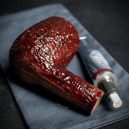 Savinelli Lunaria Rustic Briar Smoking Pipe - Shape 141KS 6mm 