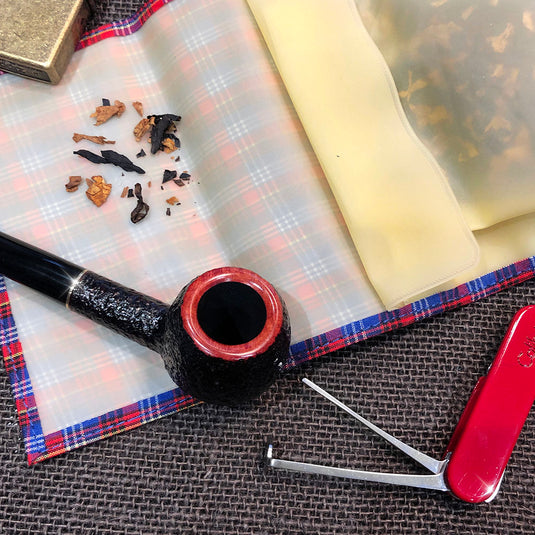 Scotch Plaid (Tartan) Pipe Tobacco Pouch - Blue 