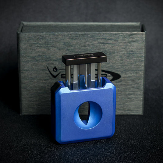 Vector Vcube V-Cut & Punch Cigar Cutter - Sky Blue