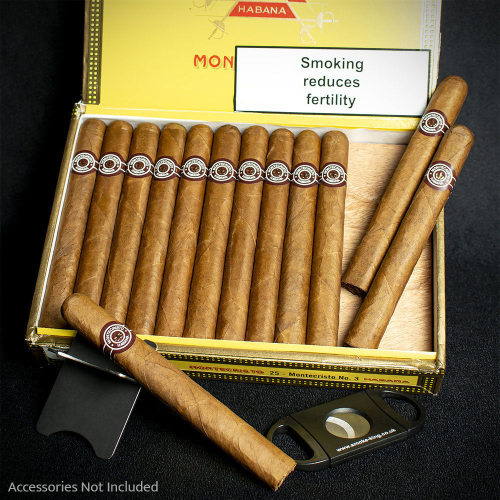 Montecristo No. 3 Cuban Cigars - Box of 25