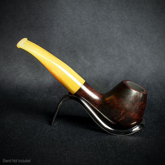 Jean Claude 9mm Yellow Tortoise Shell Briar Smoking Pipe - Shape 50