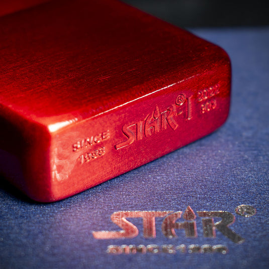 Star Petrol Lighter - Red Ice