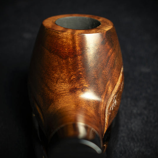 Jean Claude 9mm Filter Rustic Wave Briar Smoking Pipe - Shape 52